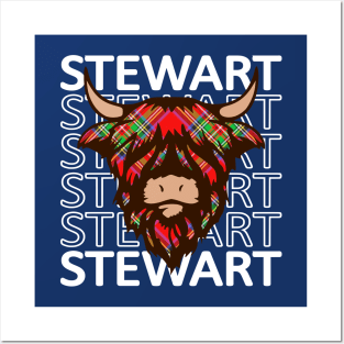 Clan Stewart - Hairy Coo Posters and Art